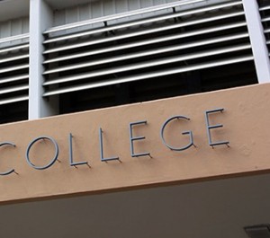 College sign