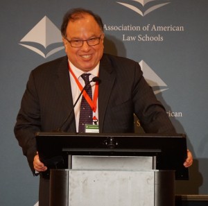AALS Past President Daniel B. Rodriguez at podium