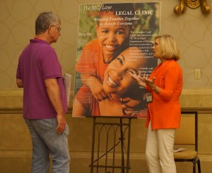 Shirley Kennedy explaining her poster