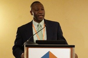 Guy-Uriel E. Charles, Duke University School of Law, during a session on diversity and inclusion.