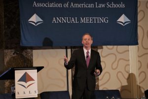 Brad Smith delivers the plenary address at the 2017 Annual Meeting.