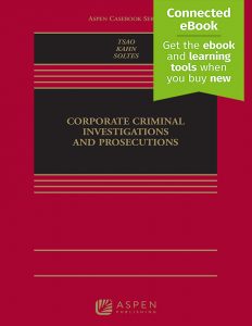 Book Cover - Corporate Criminal Investigations and Prosecutions